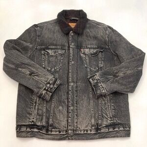 Levis Type III Sherpa x Justin Timberlake Denim Trucker‎ Jacket Faux Fur Mens XL